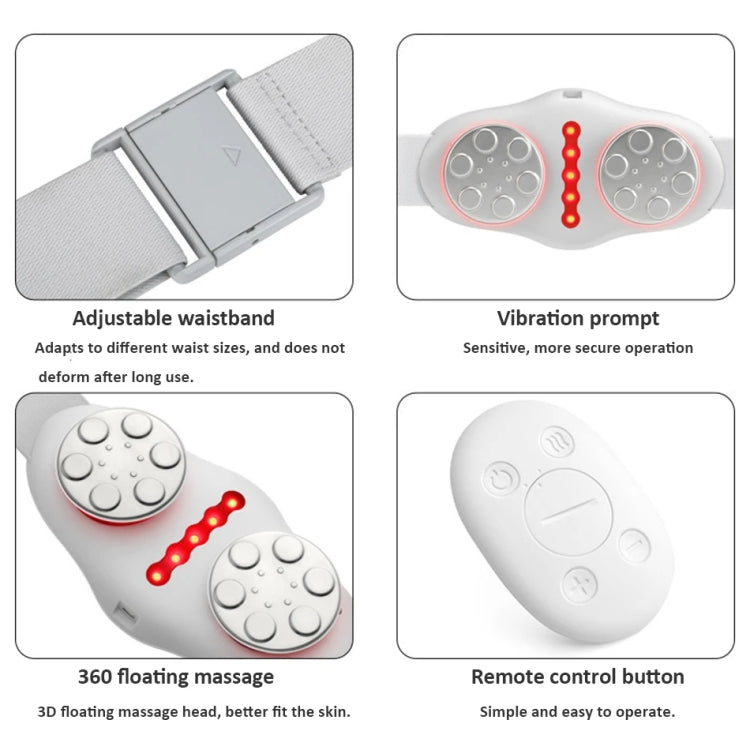 Y2 EMS Pulse Hot Compress Lumbar Massager Multifunctional Voice Broadcast Massage Belt(White)