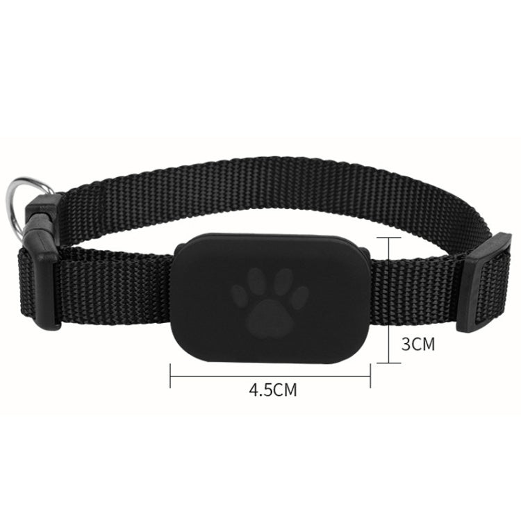 Mfi Certified Smart Pet Locator Protective Cover Silicone Collar(Black)