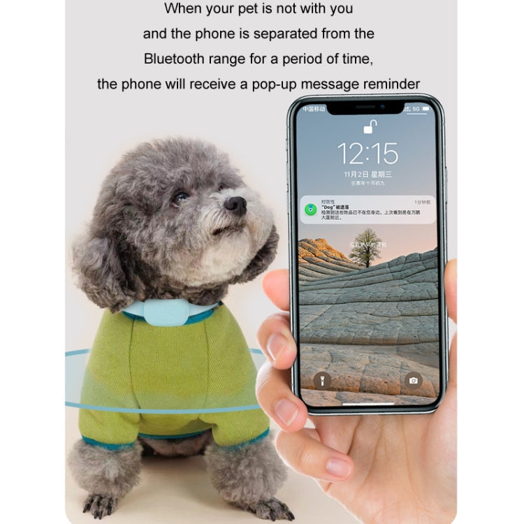 Mfi Certified Smart Pet Locator Protective Cover Silicone Collar(Black)