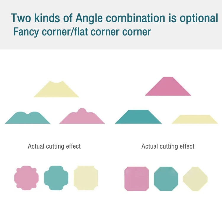 3 In 1 Fancy Corner Cutter Multi-angle Corner Cutter Chamfering Embosser, Style: Round Corner (Blue)