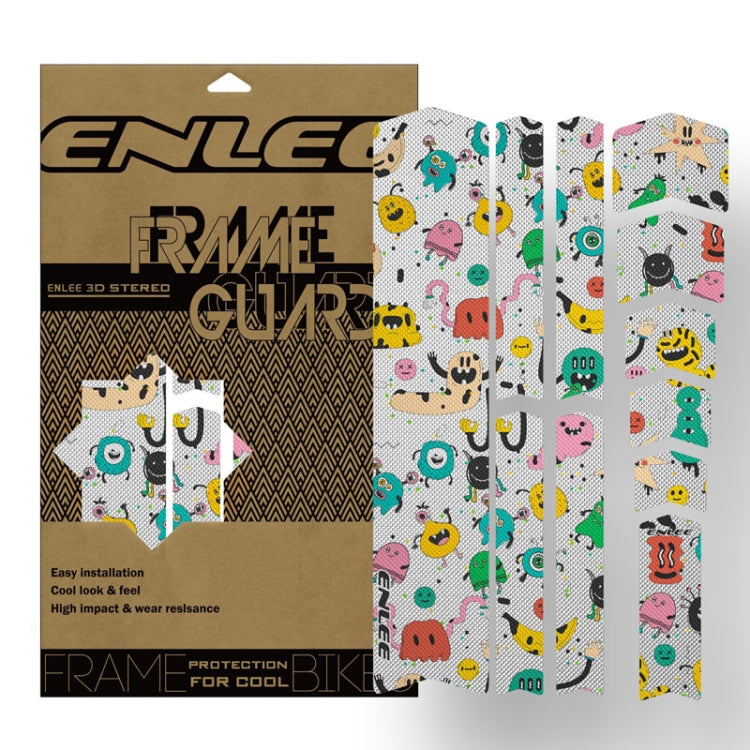 ENLEE 11pcs /Set Mountain Bike Frame Color Changing Anti-Scratch Sticker Waterproof Protective Film For Cycling Equipment, Model: Caterpillaine
