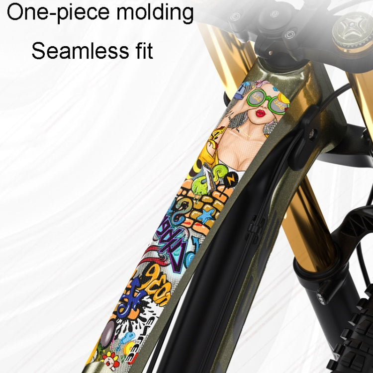 ENLEE 11pcs /Set Mountain Bike Frame Color Changing Anti-Scratch Sticker Waterproof Protective Film For Cycling Equipment, Model: Colorful Forest