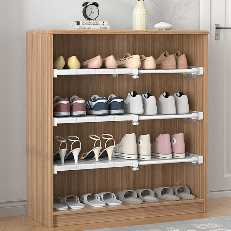 5pcs Long Double Row Partition Tray Adhesive Shelf Support Plastic Closet Cabinet Shelf Support Clip Punch Free Wall Hanger Sticker