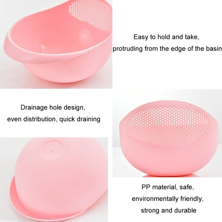 Kitchen Rice Sieve Multifunctional Draining Washing Basket(White)
