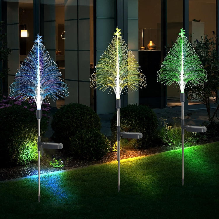 Star Moon Transparent Christmas Tree Solar Light Outdoor Atmosphere Lighting Outdoor Waterproof Glowing Festival Decorative Lamp