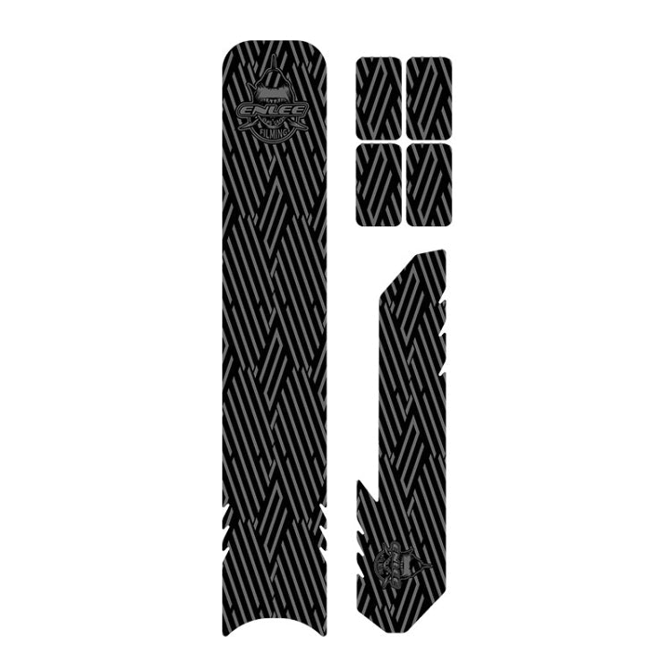 ENLEE E17305 6pcs /Set Road Bike Frame Stickers Thickened Waterproof Chain Guard Protector Decal, Model: Stripe