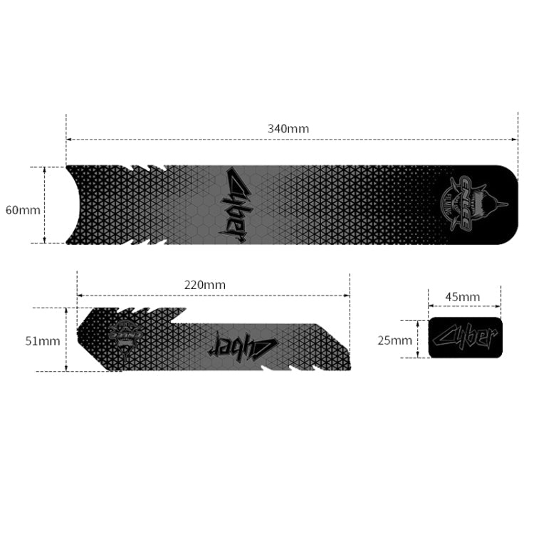 ENLEE E17305 6pcs /Set Road Bike Frame Stickers Thickened Waterproof Chain Guard Protector Decal, Model: Anime