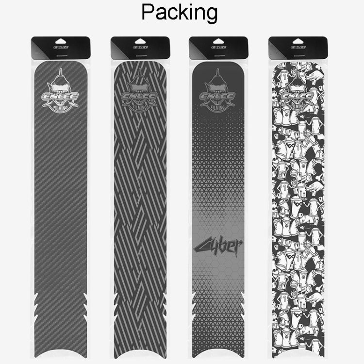ENLEE E17305 6pcs /Set Road Bike Frame Stickers Thickened Waterproof Chain Guard Protector Decal, Model: Stripe