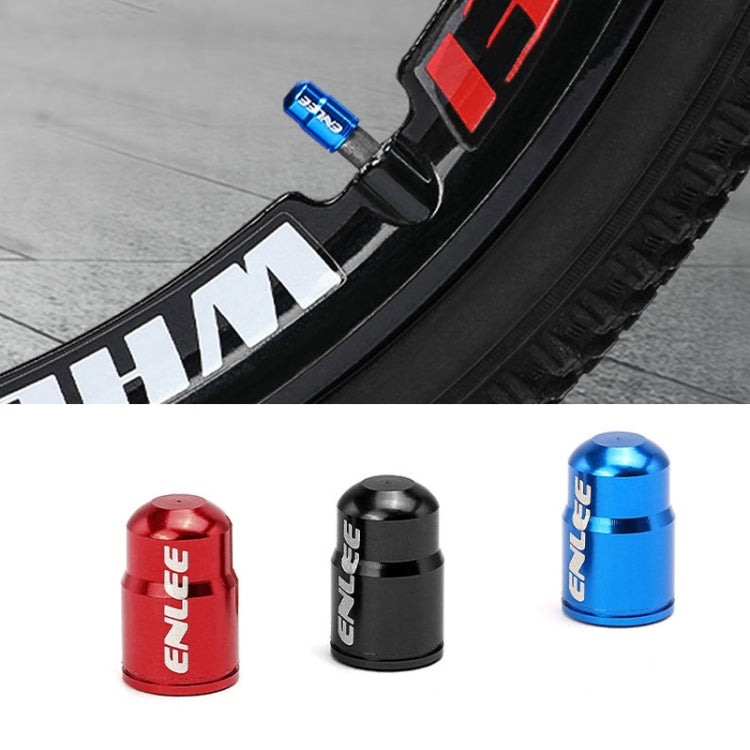 ENLEE E-FZ1004 2pcs /Set Bicycle French Valve Caps Aluminum Alloy Dust Cap For Tire Valve Caps(Black)