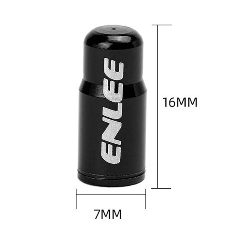 ENLEE E-FZ1004 2pcs /Set Bicycle French Valve Caps Aluminum Alloy Dust Cap For Tire Valve Caps(Black)