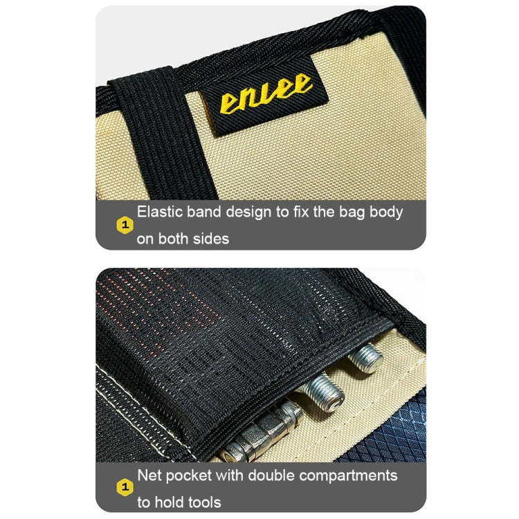 ENLEE EN-5641412 Bicycle Storage Tail Bag Road Bike Seat Cushion Snap-on Repair Kit(Black)