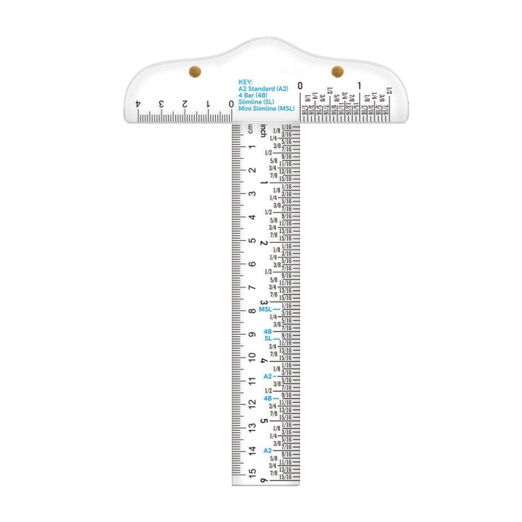 Plastic T-Square Ruler Learning Stationery Ruler(Transparent)