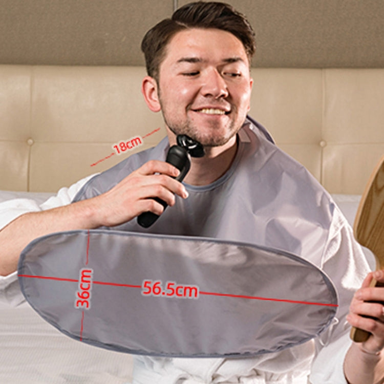 Beard Shaving Apron Convenient Polyester Umbrella Shape Hairdressing Cape(Silver Gray)