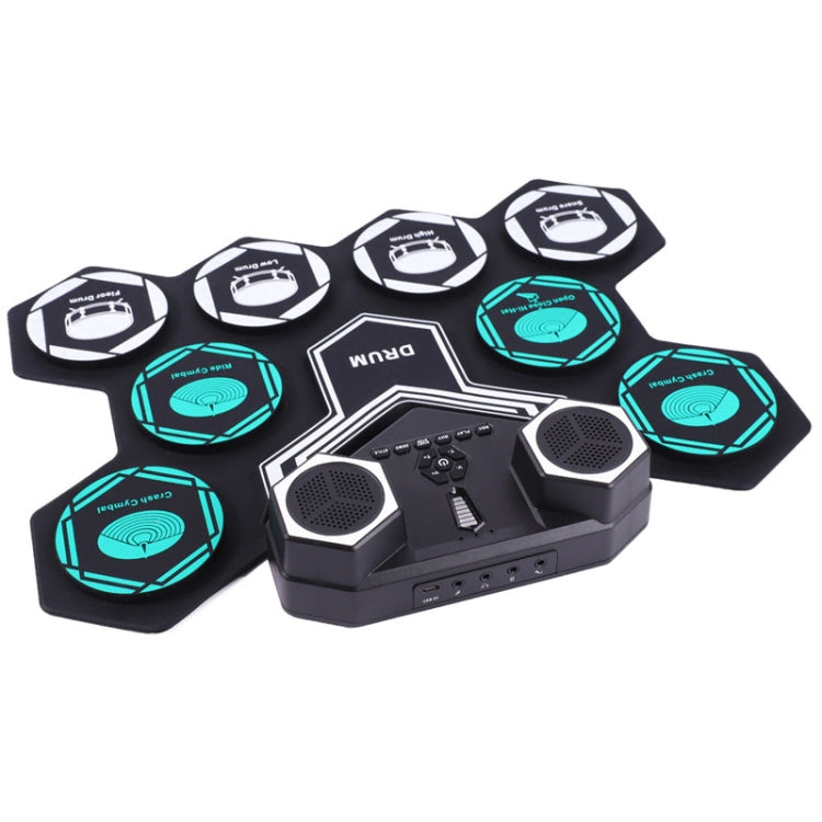 G6008 Desktop Drums With Sound Lithium Portable Drum Set Bluetooth Kids Practice Drum(Black)