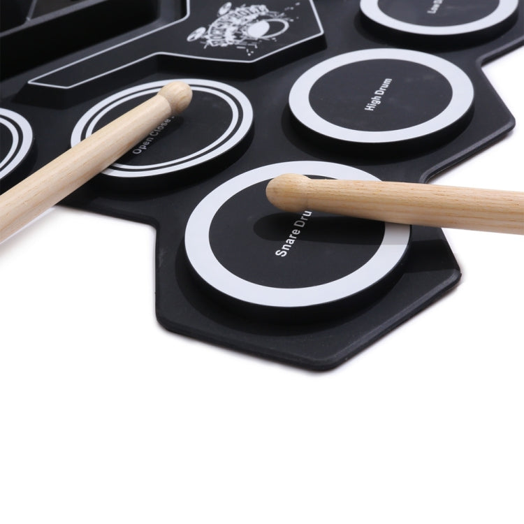 G6008 Desktop Drums With Sound Lithium Portable Drum Set Bluetooth Kids Practice Drum(Black)