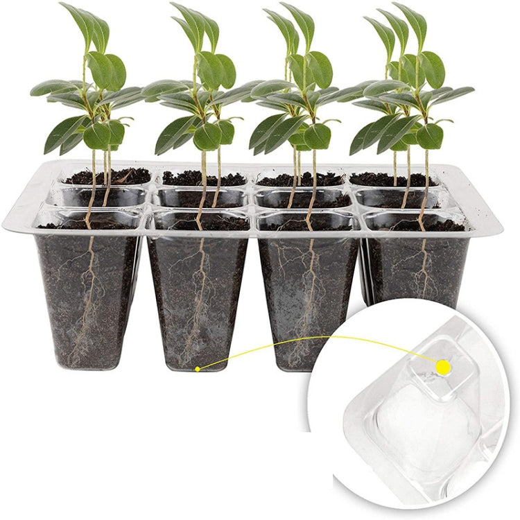 1pcs/set 12-hole Thickened Adjustable Breathable Cover Seedling Box(18.5x14.5x11cm)