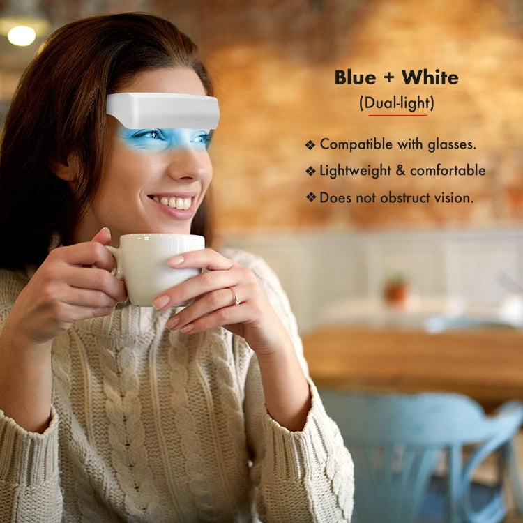 SAD Light Therapy Glasses Wearable UV-Free Blue & White LED Light Therapy Lamp Japanese Version