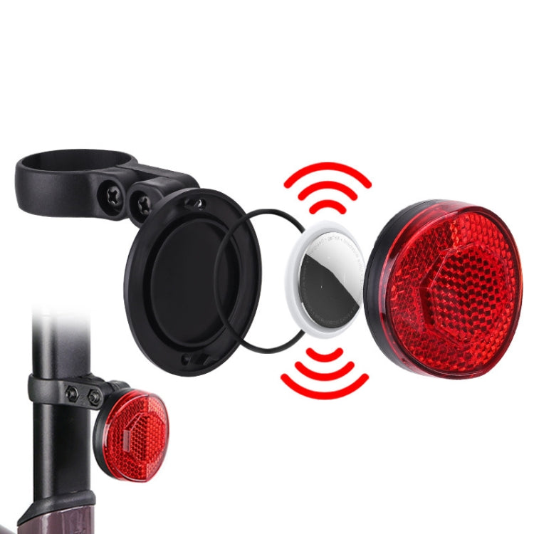 For Airtag Hidden Reflective Tail Light Bicycle Mount(Red)