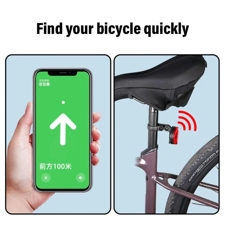 For Airtag Hidden Reflective Tail Light Bicycle Mount(Red)