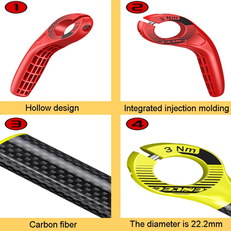 ENLEE E-45616 1pair Bicycle Handlebar Covers Cow Sheeps Horn Grips Joystick Sleeve Accessories(Fluorescent Yellow)