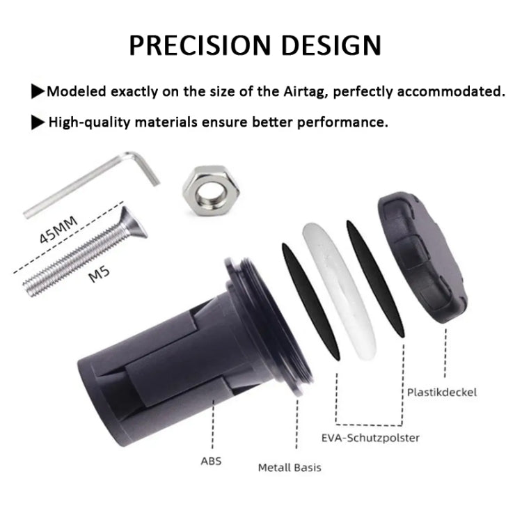 For Airtag Bike Hidden Mount Bicycle Front Fork Down Tube Anti-theft GPS Holder, Spec: Style 1