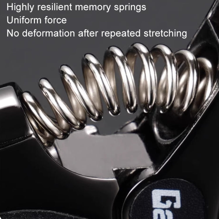 Galux GC501A Acoustic Guitar Pitch Clip Folk Ukulele Metal Clip With Storage Bag, Color: Black