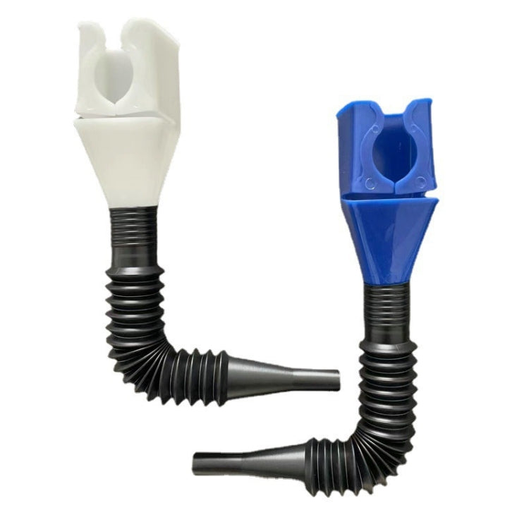 5pcs Plastic Refueling Funnel Portable Folding Telescopic Hose Hands-Free Bayonet(White)