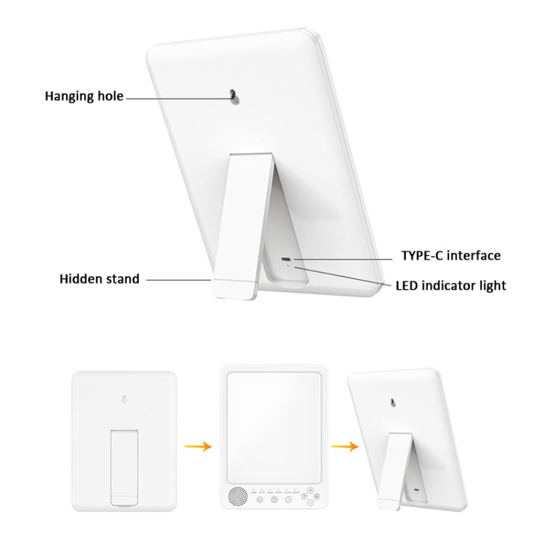 Simulated Sunlight Lamp White Noises Machine SAD Therapy Light With Timer(3 Color Temperature)