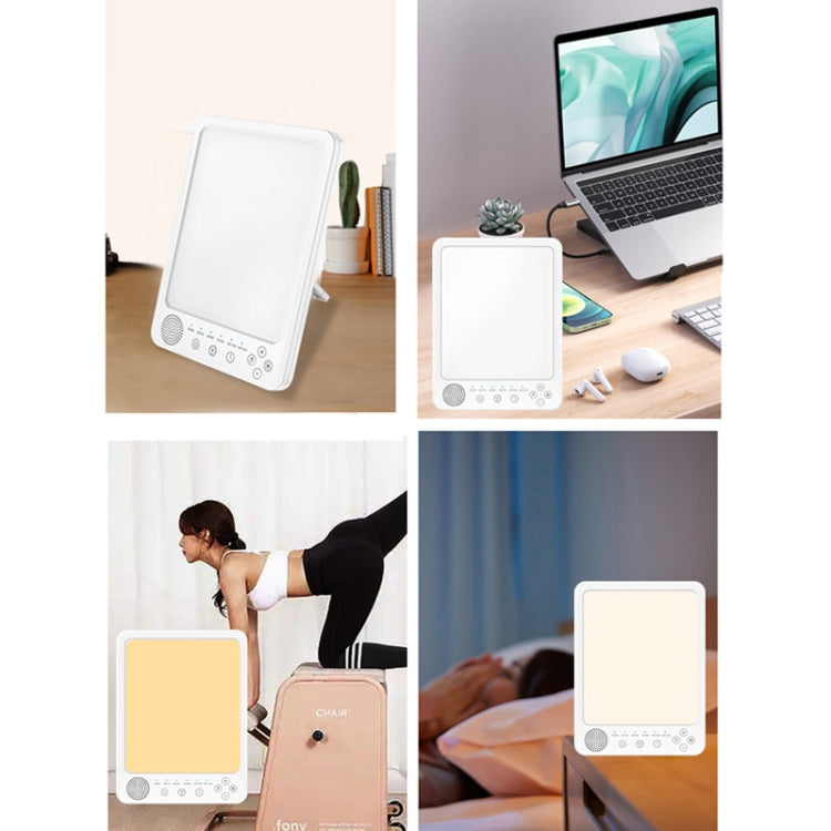 Simulated Sunlight Lamp White Noises Machine SAD Therapy Light With Timer(3 Color Temperature)