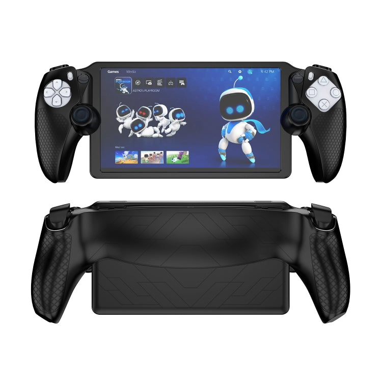 For Sony PS Portal Game Console Silicone Protective Cover Oil Spray All-Inclusive Protective Case(Black)