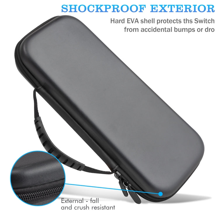 For PIayStation Portal Game Console EVA Leather Grain Handbag Clutch Protective Bag(Black)