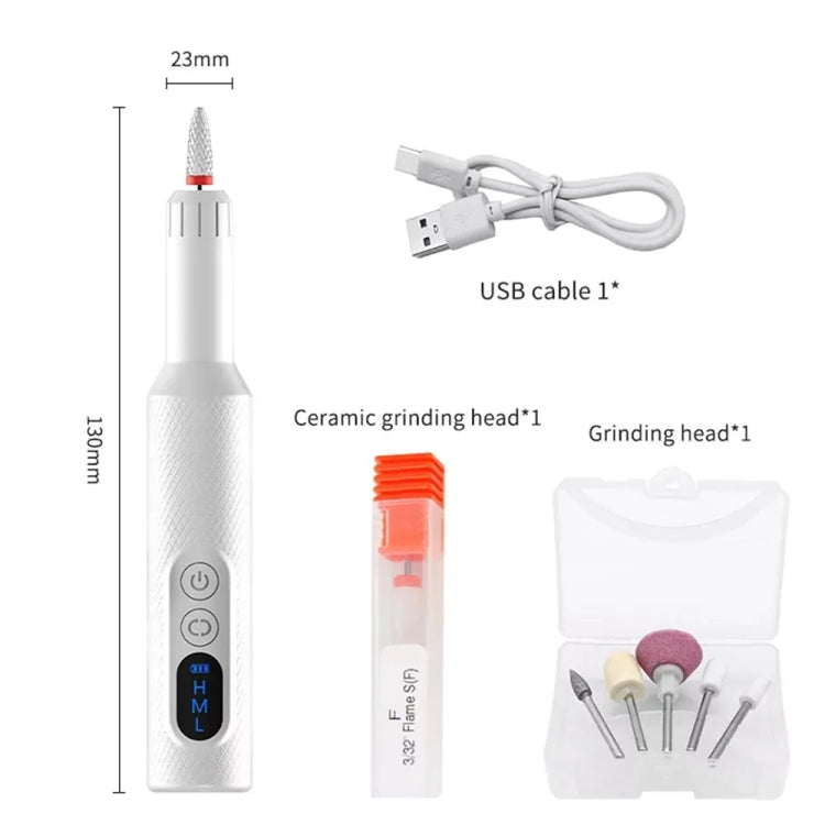 M3 USB Charging Portable Electric Nail Polisher Nail Art Tools Home Nail Art Instrument(Pink)
