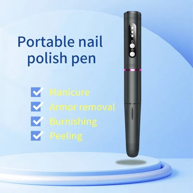 HX-08 USB Charging Portable Manicure Remover and Polisher Home Nail Art Tools(Grey)