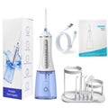 350ML Water Tank Oral Irrigator Rechargeable 5 Gear Adustable Water Flosser, Spec: With  Bracket Black Gray