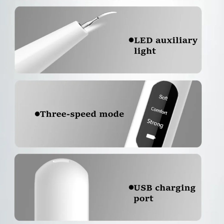 Ultrasonic Electric Dental Scaler Teeth Plaque Cleaner Dental Stone Removal With LED Light, Spec: Package A