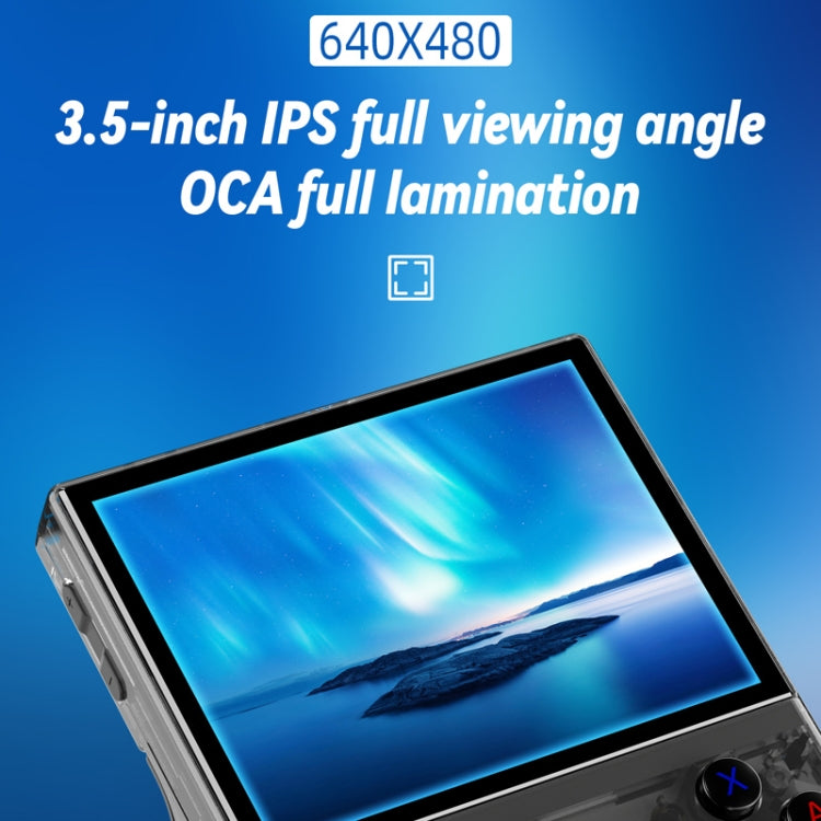 ANBERNIC RG35XX PLUS  Handheld Game Console 3.5-Inch IPS Screen Support HDMI TV 64GB+128GB(Transparent Black)