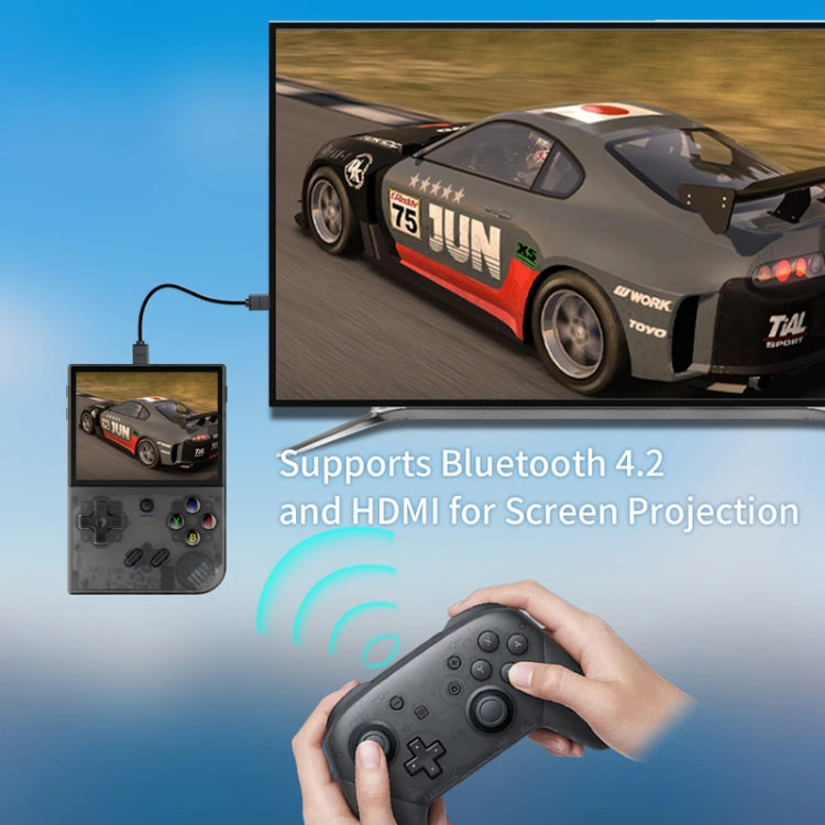 ANBERNIC RG35XX PLUS  Handheld Game Console 3.5-Inch IPS Screen Support HDMI TV 64GB+128GB(Transparent Black)