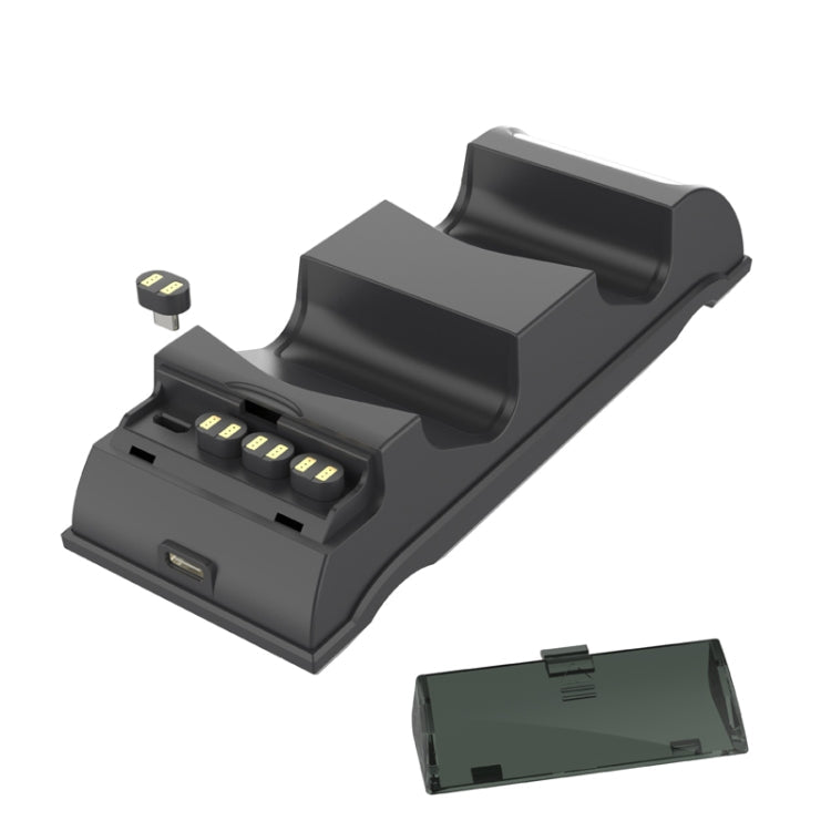 For PS4 Slim / Pro Gamepad Docking Charger Controller Dual Charger With Display Lights(Black)