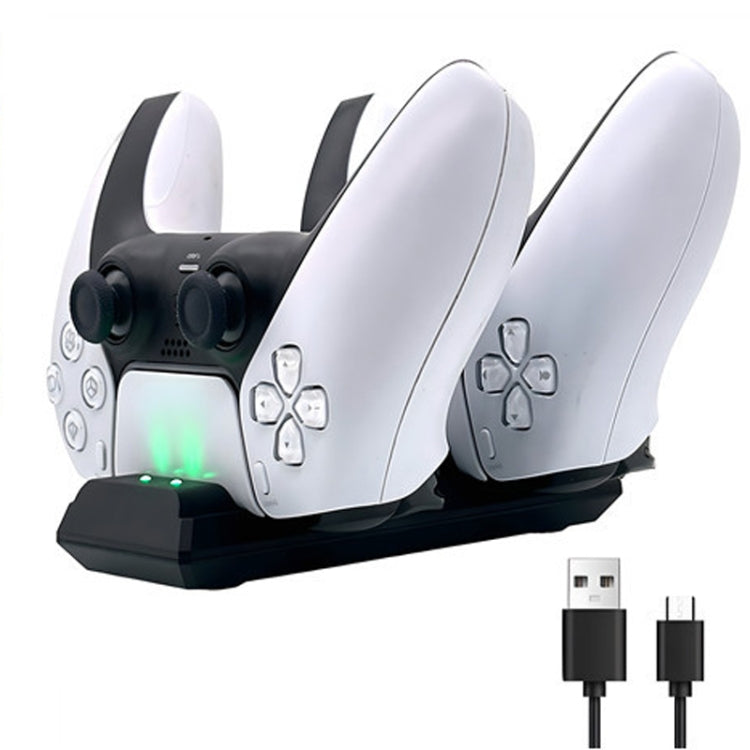 For PS5 Controller Dock Charger Gamepad Dual Port Quick Charger(Black)