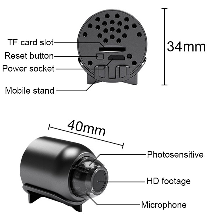 2 Million Pixel HD Home Smart WIFI Remote Mini 1080P Surveillance Camera, Specification: X5+32G
