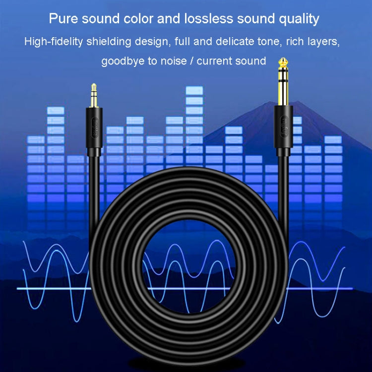 JINGHUA 3.5mm To 6.5mm Audio Cable Amplifier Guitar 6.35mm Cable, Length: 0.5m
