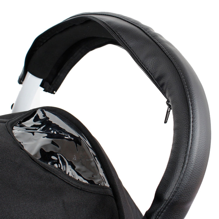 Baby Stroller Handle Cover PU Leather Protective Case For Babyyoya / Spirit Kids / Hiwide, Color: Pushing Handle Black
