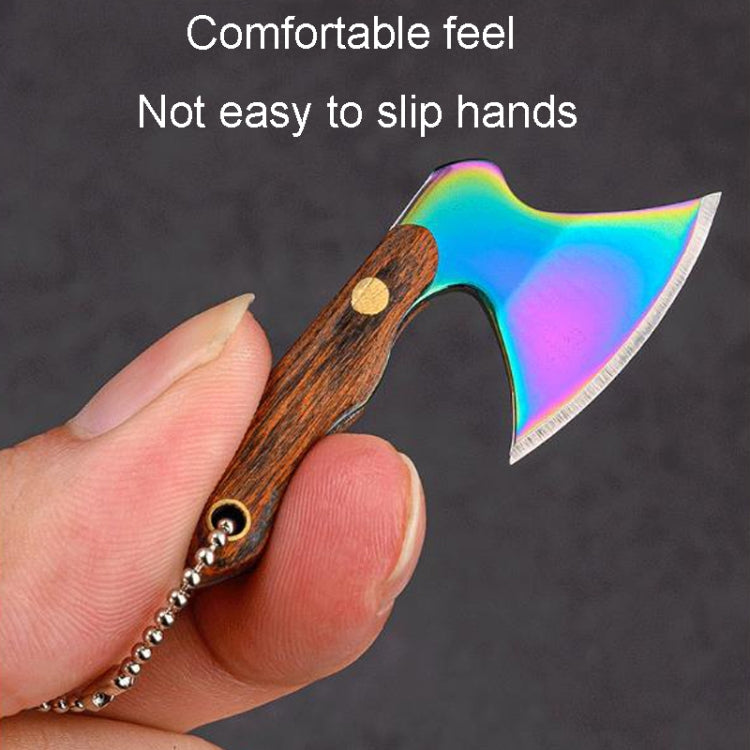 Mini Knife Keychain Portable Removal Express Pendant Accessory With Holster, Model: Colorful Wood Sanding