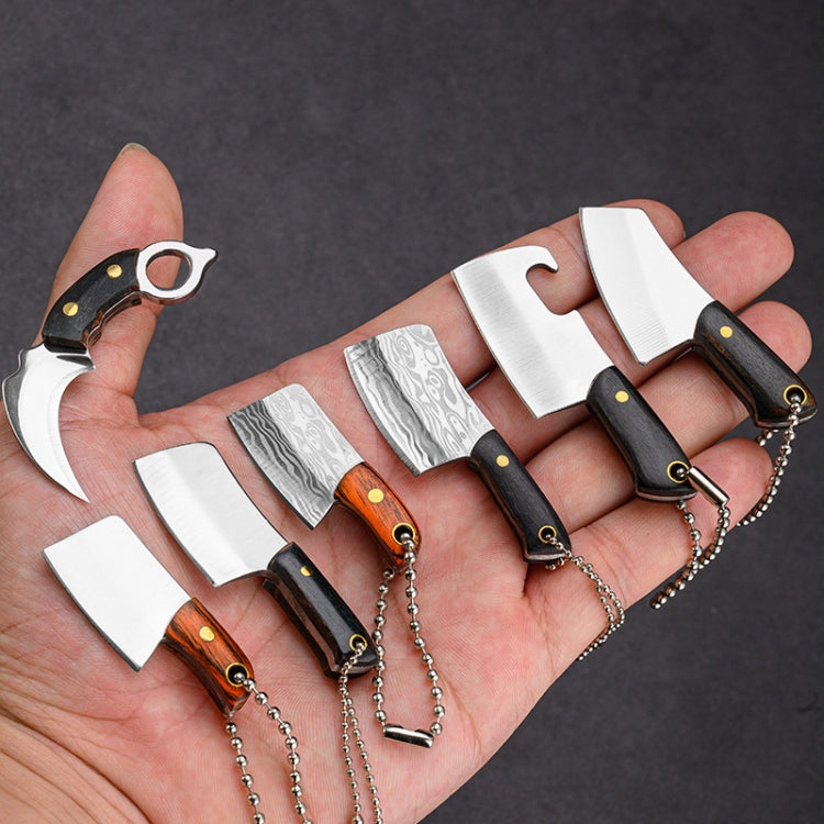 Mini Knife Keychain Portable Removal Express Pendant Accessory With Holster, Model: Colorful Wood Sanding
