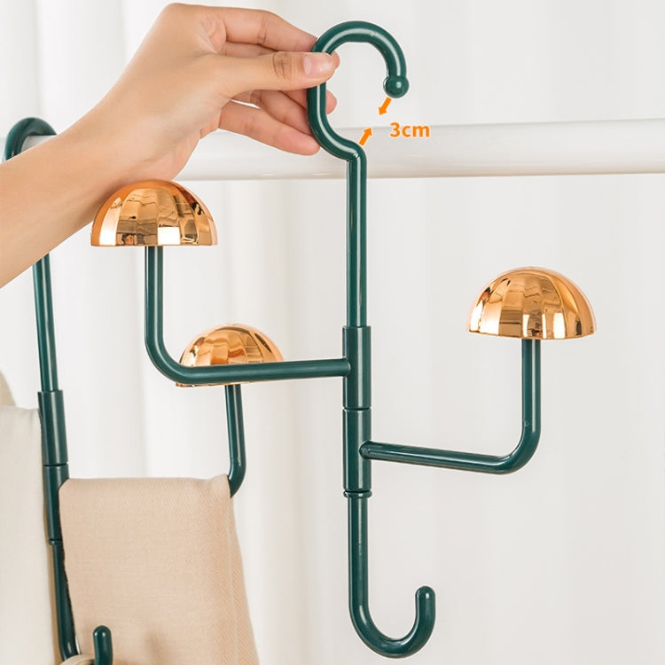 Mushroom Swivel Clothes Hat Rack No Punch No Trace Hooks Home Multifunctional Scarf Bag Storage Rack(Orange)