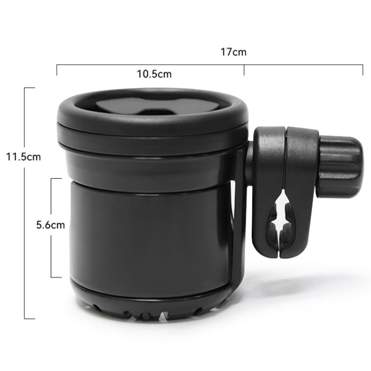 2 In 1 Baby Stroller Cup Holder Pram Milk Bottle Holder(Black)
