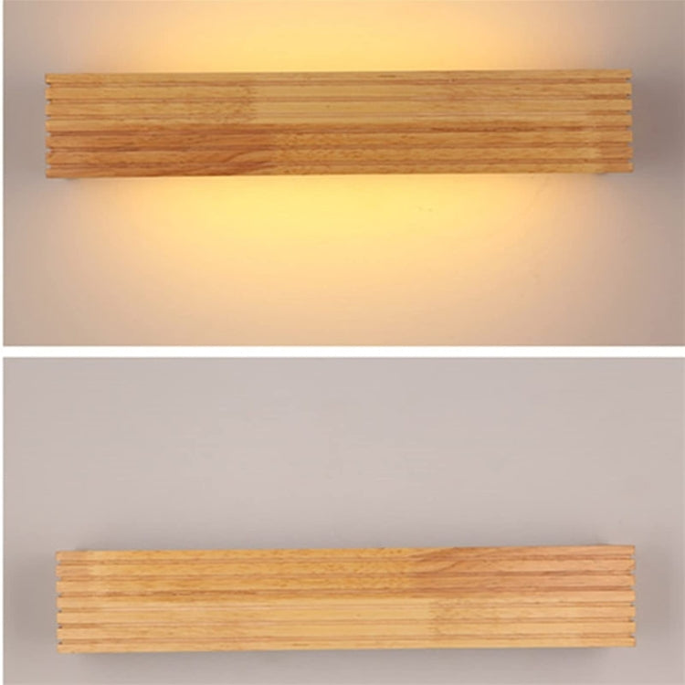 45cm LED Solid Wood Wall Lamp Bedroom Bedside Lamp Corridor Wall Lamp(Warm Light)