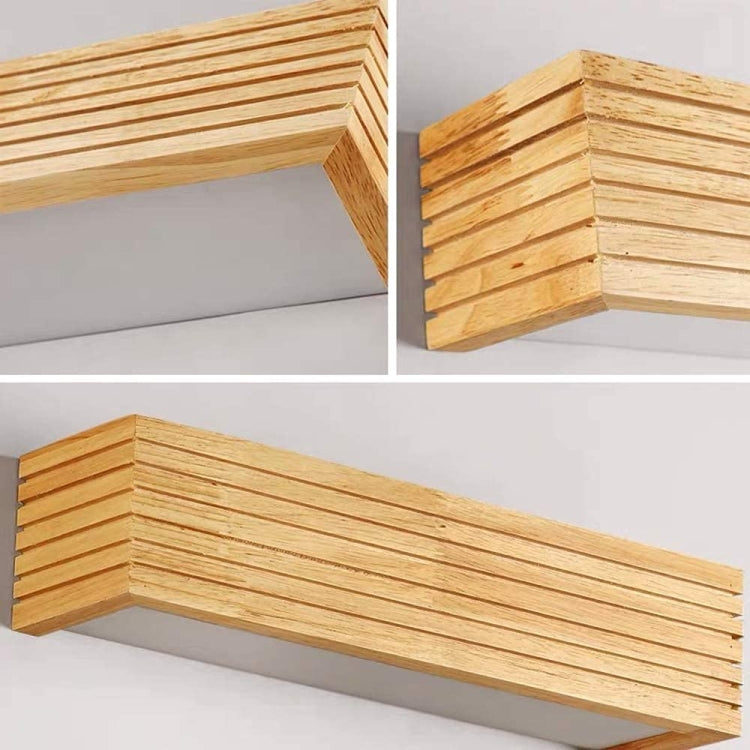 45cm LED Solid Wood Wall Lamp Bedroom Bedside Lamp Corridor Wall Lamp(Warm Light)