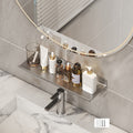 Faucet Rack Home Bathroom Vanity Shelf No Hole Storage Shelf, Length: 40cm (Gray)
