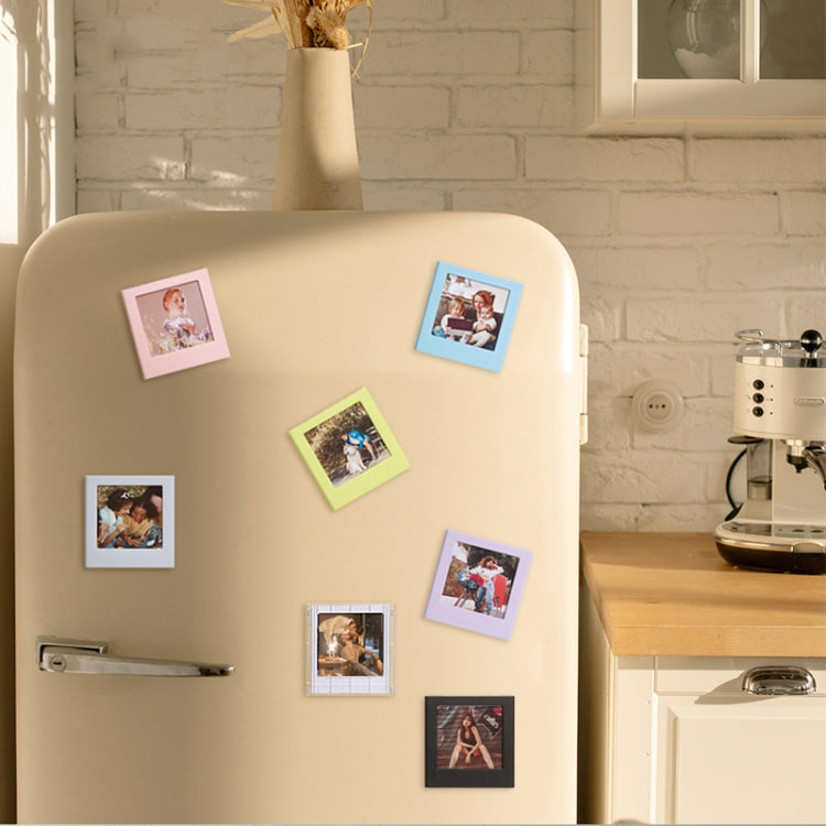 For Polaroid Square Photo Frame Magnetic Building Blocks Assembled Refrigerator Magnet(Random Color Delivery)